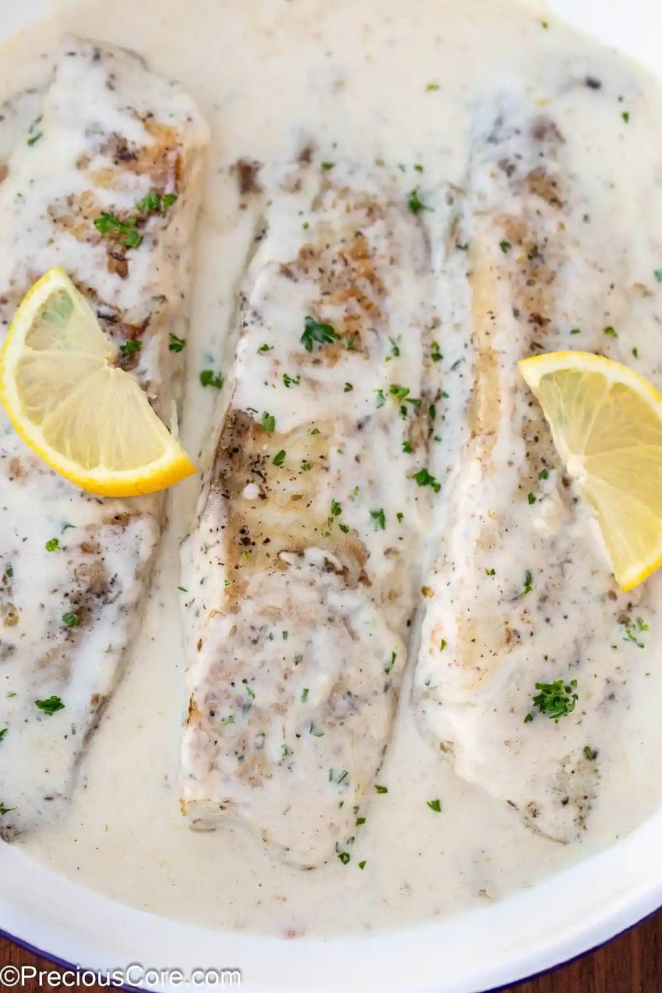 Fish In White Sauce