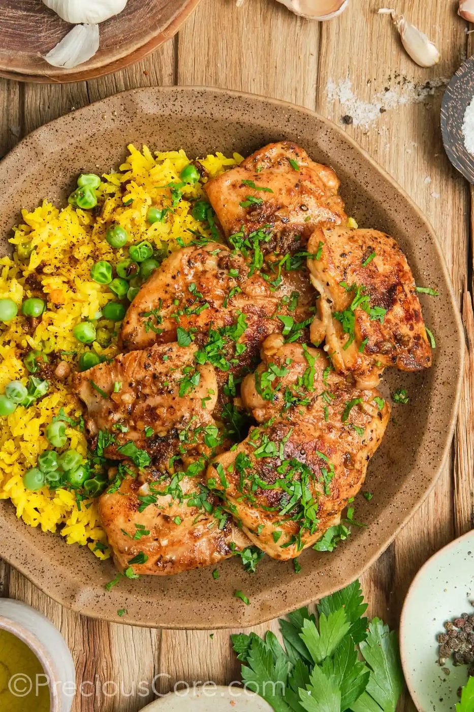 Pan Seared Boneless Chicken Thighs