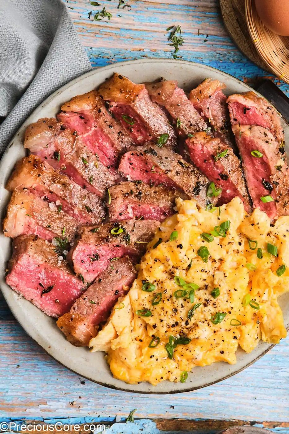 Steak and Scrambled Eggs